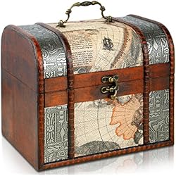 Brynnberg - Boîte de Rangement Coffre au Trésor - 21x17x18cm