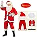 Produktbild C-Oral 5-teiliges Weihnachtsmann Kostüm Nikolauskostüm Kostüm für Herren Mit - Mütze, Bart, Gürtel, Mantel, Hose