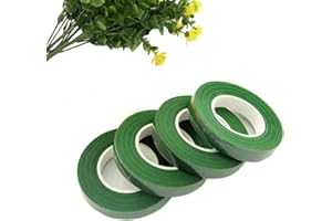 LOMIMOS 4 PCS de 30M Floral Ruban Adhésif,Floratape Vert en Papier Auto-adhésif Rubans pour Bouquet DIY et le Jardin Les Tiges de Fleuriste