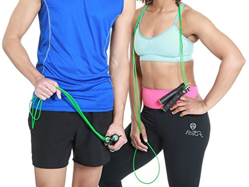 Springseil Speed Rope von Alien Scout – Modernes, professionelles, einstellbares Hochgeschwindigkeits-Springseil – Kugellager und Anti-Rutsch-Griffe – Sport- und Workout-Ausrüstung für Boxen, CrossFit, MMA und Fitness-Training – mit Extra-Seil und Tragetasche mit Kordelzug - 5
