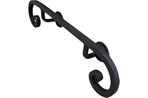 FERMEG Corrimano in Ferro Battuto Modello Domus, Lunghezza 50-400 cm, Diametro 16 mm, Colore Nero Antracite, corrimano per scale, balconi, scale interne/esterne (Nero Antracite, 150 cm)