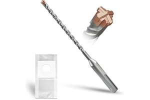 METOTY SDS Plus bohrer 6mm×160mm，mit 4 Hartmetallschneiden,Kopf mit Beschichtung,Steinbohrer,Hammerbohrer,Betonbohrer,Für Stein,Beton,Naturstein,Ziegelmauer