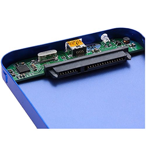 Unita ‚Festplatte – TOOGOO(R)Ausserhalb Box Gehaeuse fuer 2,5 „SATA HDD Festplatte Hard Drive USB 3.0 Kompatibel mit Windows 2000 / Windows Me / Windows 98 / XP / Vista / 7/8, Mac OS 9.1 / 10.8 -. Blau - 5