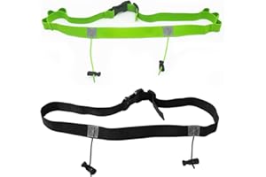 HAMKU 2 PCS triathlon porta pettorale running Cintura Porta-Pettorale per Gare di Running Triathlon Maratona Cintura Ideale per trasportare i Vostri Gel