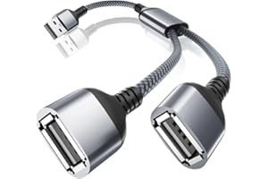 Itramax USB Splitter 1 zu 2 0.3M,USB Verteiler Splitter Kabel,USB Y Verlängerungskabel,USB A 1 Stecker zu 2 Buchse Adapter,Doppel Port USB Hub,2fach Doppelstecker für Mac,Auto,Xbox One,PS5,PS4,Laptop