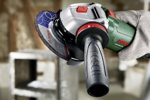 Bosch DIY Winkelschleifer PWS 850-125, Anti Vibrationshandgriff, Schutzhaube, Koffer (850 W, Leerlaufdrehzahl 12.000 min-1, Schleifscheiben-Ø 125 mm) - 4