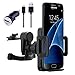 Produktbild NessKa® Premium Universal Lüftungs Gitter Halterung Auto Handy Lüftungshalterung mit Ladefunktion / Ladegerät Micro USB Ladekabel + KFZ USB Adapter für Samsung Galaxy S7 / S7 Edge / S6 / S6 Edge / Edge+ / S5 / S5 Neo / S4 / S3 / Mini / A3 2016 / A5 2016 / J1 / J3 / J5 / Xcover / Active / Note 1 2 3 4 5 / ATIV / Duos / Ace / Express / Grand / Prime / Pocket