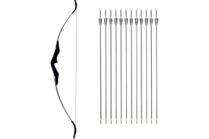 BIUBIUSOT Recurve Bogen und Pfeile Set Bogenschießen Takedown Bogen Jagd 30/40lbs Erwachsene Jagdschießen Outdoor Anfänger Schießen mit Bogenschießen Zubehör Langbogen Set