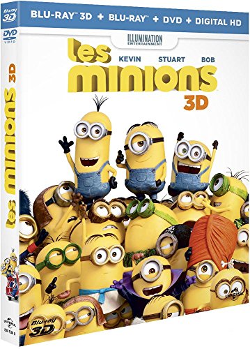 Book's Cover ofLes Minions Bluray 3D Combo Bluray 3D  Bluray  DVD  Copie digitale