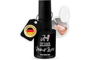 Jezz it! - Premium UV Nagellack Natur Weiß für Allergiker – Langlebiger Gel Nagellack, UV & LED kompatibel - Made in DE