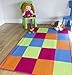 Funky Multi Coloured Non Slip Vibrant Childrens Bedroom Mats 100cm x 150cm