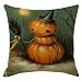 Produktbild HEVÜY Halloween Kissenbezug Geometrisch Kissenbezug Wohnkultur Kissen Abdeckung Streifen Leinenmischung Bettkissenbezug Pillowcase Nackenkissen 45X45 cm