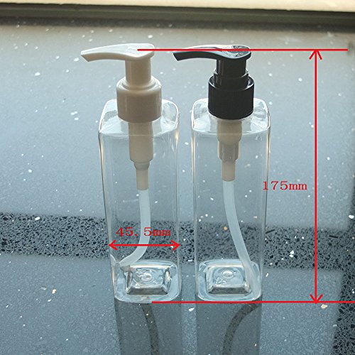 2 5 10 PCS 240 ml leere Behälter Quadratisch Flaschen Spender Creme Lotion Liquid Shampoo Seife weiße Kappe - 2