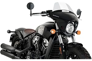 CUSTOMACCESS Batwing SML Bulle Long Transparent pour Indian Scout Bobber 18'-21'