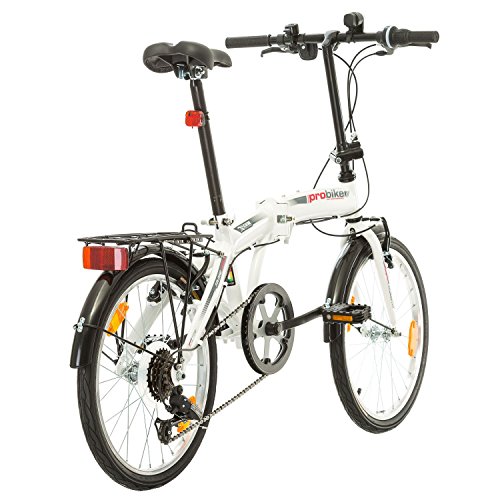 20 Zoll, Probike, Klapprad, Mountain, City, Fahrrad, Herren, Damen, Jugend, Universalgröße, 6 Gang Shimano Kettenschaltung, Folding System, STVO Beleuchtung, Komplett montiert - 7
