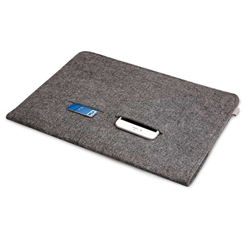 Inateck 13 3 Zoll Macbook Air Pro Retina 12 9 Zoll iPad Pro Laptop-Tasche Filz Sleeve H  lle Ultrabook Dunkelgrau