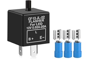 Gebildet Blinkrelais 3PIN Blinker Relais für LED Blinker Elektronische Einstellbare Blinkerrelais 12V 0.1 Watt-150 Watt für Fahrzeug Auto Motorräder