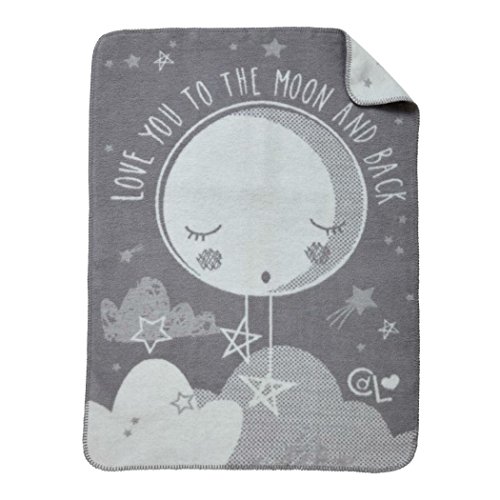 Preisvergleich Produktbild Clair de Lune Baby Fleece Decke, grau, Over The Moon