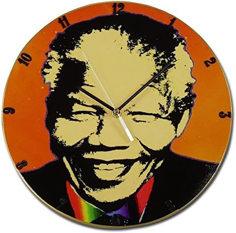LP wall clock "Nelson Mandela", orange