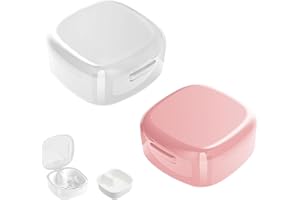 Neuytiky 2 x puszka na protezy, pudełko na protezy zębowe z sitkiem, puszka na protezy, puszka na protezy, pojemnik na protezy, puszka na protezy, puszka na aparat ortodontyczny, pudełko na aparat