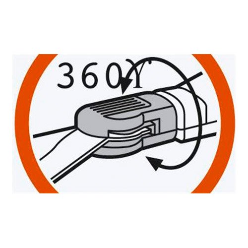 Gardena 8734-20 Grasschere Comfort; mit Komfortgriff; Schneiden um 360° drehbar; Wellenschliff-Schneidmesser; Gleitkufe (für Rechtshänder und Linkshänder) - 3