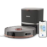 Philips HomeRun 5000 Serisi Robot Elektrikli S&uuml;p&uuml;rge, &Ccedil;ift D&ouml;ner Mop, S&uuml;p&uuml;rme ve Paspas, 10.000Pa Emiş G&uuml;c&uuml;, Lazer &Ccedil;izgi Navi
