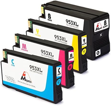Mipelo Remanufactured HP 953XL 953 Ink Cartridges, 4 Pack High Yield HP 953 Replacement for HP Officejet Pro 8725 8710 8715 8720 8740 7740 7730 7720 8730 8728 8218 8718 8719 8745 Printer