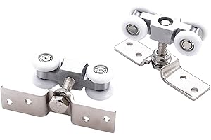 CWOQOCW Rail de suspension pour porte coulissante avec design silencieux, kit de porte coulissante adapté à diverses applications