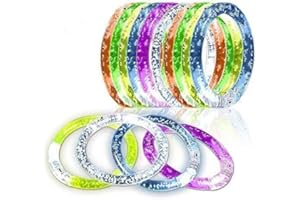 iwobi 12 Pcs LED Light Bracelets Luminous Bracelet Glow Sticks in Mixed Colours with Batteries, for Party, Music Festival