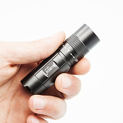 WUBEN® E346 Tragbare Taschenlampe Wasserdichte IPX-8 wiederaufladbare CREE XP-G2 LED Taschenlampe mit USB gerade füllenden Anschluss Inklusive 16340 Akku Real 300 Lumen Original Unique Design Militär grade III hart eloxiert Aluminiumlegierung Schwarz - 2