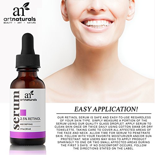 ArtNaturals Retinol Serum mit Vitamin C und Hyaluronsäure – Anti-Aging – Naturrein ohne Reizstoffe – Für jeden Hauttyp und Empfindliche Haut – 30 ml - 7
