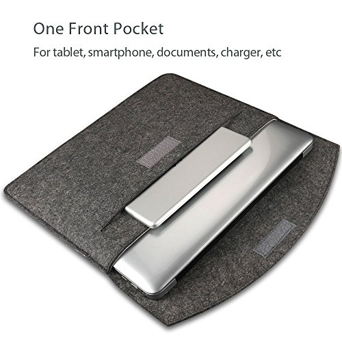 ProCase 12 – 12,9 Zoll Ärmeltasche, Tragbarer Filz Tragender Schutzhülle für Surface Pro 4 3, Apple iPad Pro 12,9, 12 Zoll MacBook, 11 – 12 Zoll Chromebook Ultrabook Netbook Laptop -Schwarz - 2