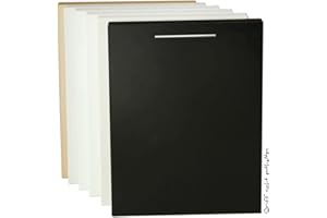 Holzgrusskarten.at Geschirrspülerfront voll-, teilintegrierte Spülmaschinen, Geschirrspülertür in Schwarz - 444 x 665 mm, 19mm Stärke