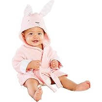 Minuya Peignoir Bébé Éléphant Doux - Capuche Serviette De Bain Pour 2-4 Ans