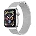 Produktbild MuSheng Armband für Apple Watch Series 4 44mm, Premium Edelstahl Ersatz Magnetisch Uhrenband Armband Schnalle Strap für Apple Watch Series 4 (Silber)