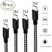 Produktbild Micro USB Kabel,Hootech® 4Pack 1M 2M 2M 3M Lang Nylon USB Ladekabel Schnellladekabel Android Smartphones für Samsung Galaxy S7 / S7 Edge / S6 / S5 / S4 / S3, Note 5 / 4 / 3,HTC,LG,Sony, Nexus, Blackberry, Nokia, Motorola, Huawei, Kindle,Android Smartphone -Schwarz und weiß