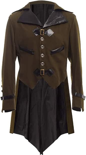 Manteau Victorien Steampunk BLESSUME - Veste Queue D'Hirondelle Style Rétro