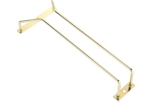 Dianoo 27,5 cm Oro Wine Glass Rack sotto il gabinetto, Vino Bicchiere titolare sotto scaffale, calici Rack, Vino Bicchieri Storage Hanger, 1 fila