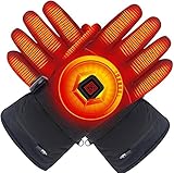 Svpo Winter Gants Chauffants électriques avec Batterie Li-ION Rechargeable, Gants Chauffants isolants imperméables, Gants arthritiques Thermiques pour Hommes et Femmes