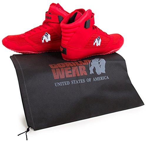 Gorilla Wear Bodybuilding Schuhe High Tops Schwarz und Rot - 4