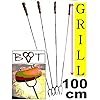 Grillspie 1 M Lnge Wurstspie Grillgabel Bbq Grillbesteck Achtung Kein Teleskop Sondern Feste Stabile Form Aus Gedrehtem Stahl Ideal Fr Camping Freizeit Lagerfeuer Grillfest Gartenparty Geburtstag Outd