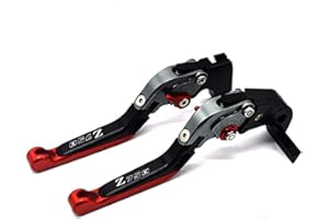 YANG HUA Leva freno e frizione CNC pieghevole e estendibile per moto Kawasaki Z750 (non per il modello Z750S) 2007, 2008, 2009, 2010, 2011 e 2012
