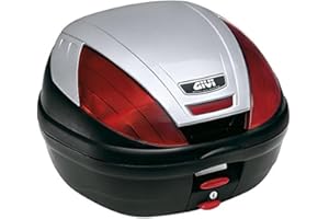 GIVI BAULETTO E370 MONOLOCK NERO GOFFRATO CON PIASTRA E KIT UNIVERSALE