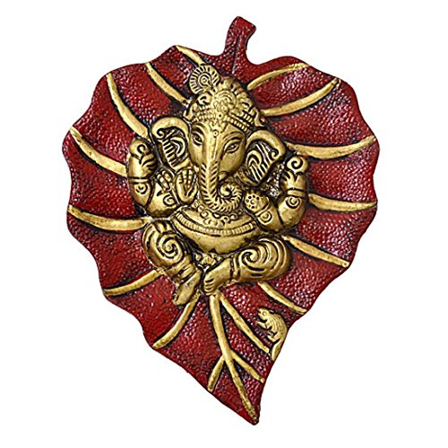 Odisha Bazar metal patta Ganesh Wall Hanging verde