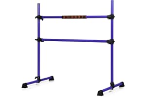 COSTWAY Barra de Ballet Independiente Móvil Altura Regulable Barra de Estiramiento Desmontable Barra de Ballet de Hierro Carga hasta 50 kg
