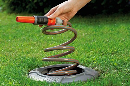 Gardena 8253-20 Schlauchbox Pipeline; mit Spiralschlauch; wird im Boden installiert; Wasserstop am Ende des Spiralschlauchs (Zur Reinigung oder Bewässerung; 1″ Außengewinde; Schlauchlänge: 10m) - 4