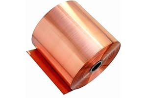 YM YOUMU Lámina de Cobre Puro Hoja de Cobre Metal Material Placa de Lámina Guillotinado en Lámina, 0.01-0.3mm Espesor (0.3mm)