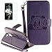 Produktbild LG K7 X210 K8(2016) Hülle mit Panzerglas,ISENPENK Original Flip Bookstyle Cover Wasserdicht Shockproof Anti Slip Protection Stoßfest Leather Case mit Standfunktion,3D Panda Print Muster Pattern Wallet Case mit Intern Karte Schlitz,Anti-Sturz Stoßdämpfend Magnetic Closure Handygürtel Wallet Tasche Schutzhülle Leathertasche für LG K7 X210 K8(2016) 5.0Zoll-[lila]+Panzerglas/Schutzfoile/Displayschutzfolie