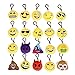 Produktbild Mini Emoji Schlüsselanhänger Plüsch Kissen Emoticon Schlüsselanhänger Soft Party Tasche Filler Spielzeug Geschenk für Kinder, 20 Packs