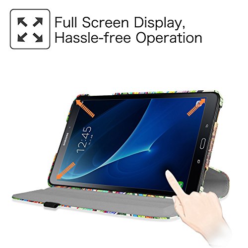 Fintie Samsung Galaxy Tab A 10.1 Hülle – 360° Drehbarer Stand Smart Cover Case Schutzhülle Tasche Etui mit Ständerfunktion Auto Schlaf / Wach Funktion für Samsung Galaxy Tab A 10,1 Zoll T580N / T585N Tablet (2016 Version), Liebesbaum - 7